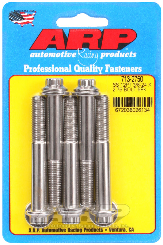ARP 713-2750 3/8-24 X 2.750 12PT SS Bolts