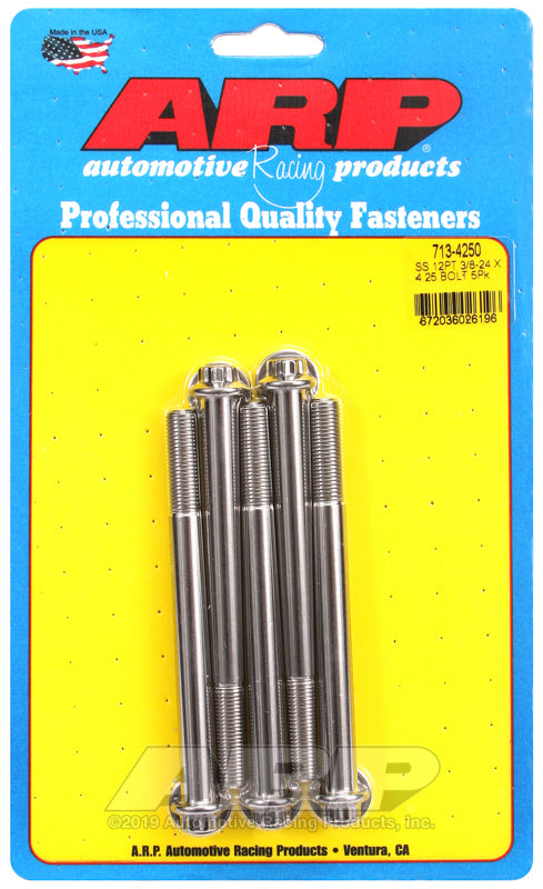 ARP 713-4250 3/8-24 X 4.250 12PT SS Bolts
