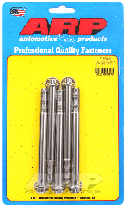 ARP 713-4500 3/8-24 X 4.500 12PT SS Bolts