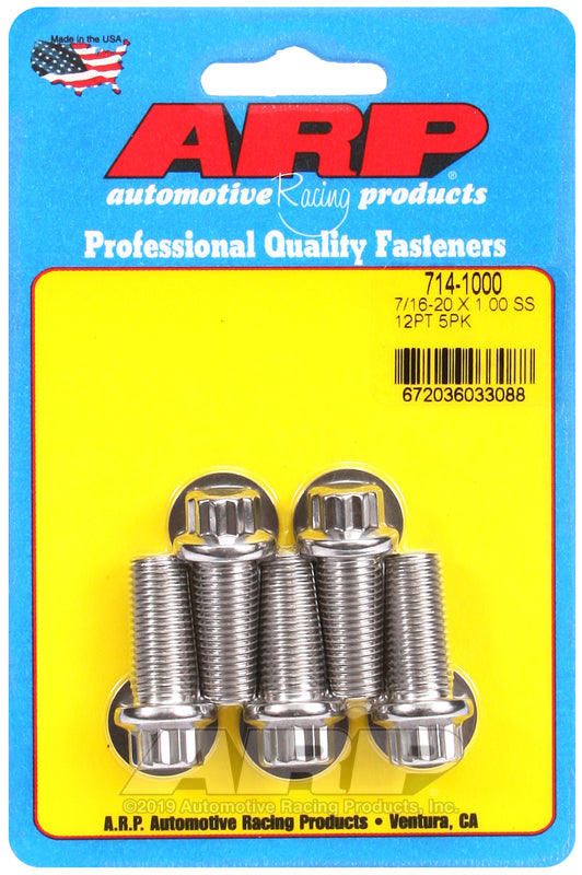 ARP 714-1000 7/16-20 X 1.000 12PT SS Bolts