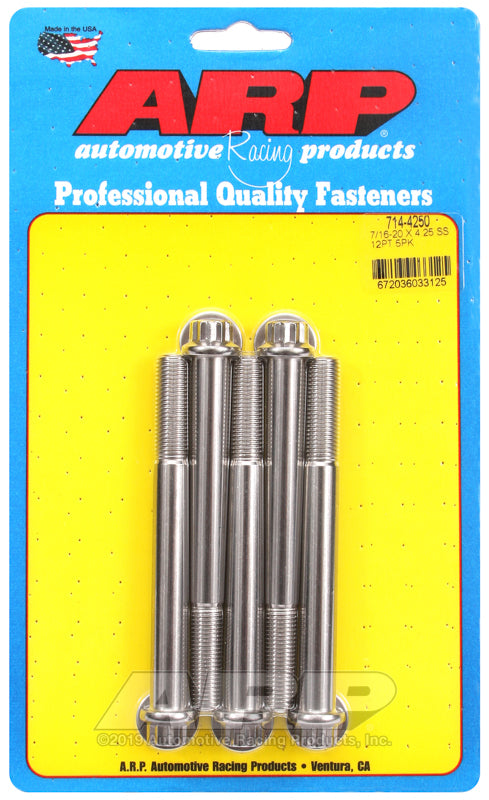 ARP 714-4250 7/16-20 X 4.250 12PT SS Bolts