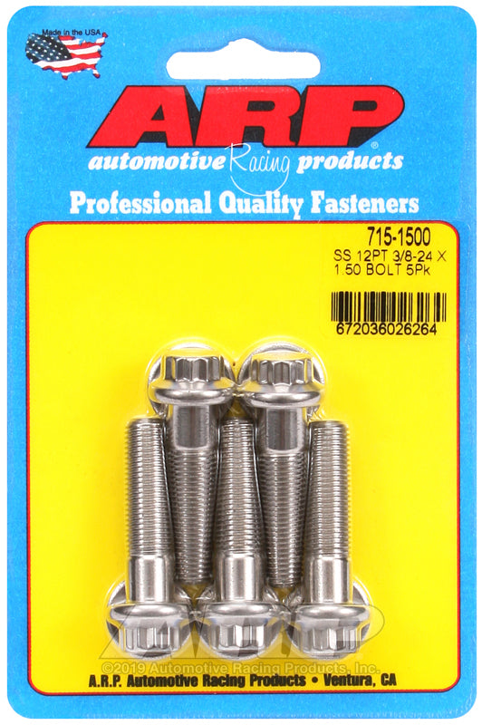 ARP 715-1500 3/8-24 X 1.500 12PT 7/16 Wrenching SS Bolts