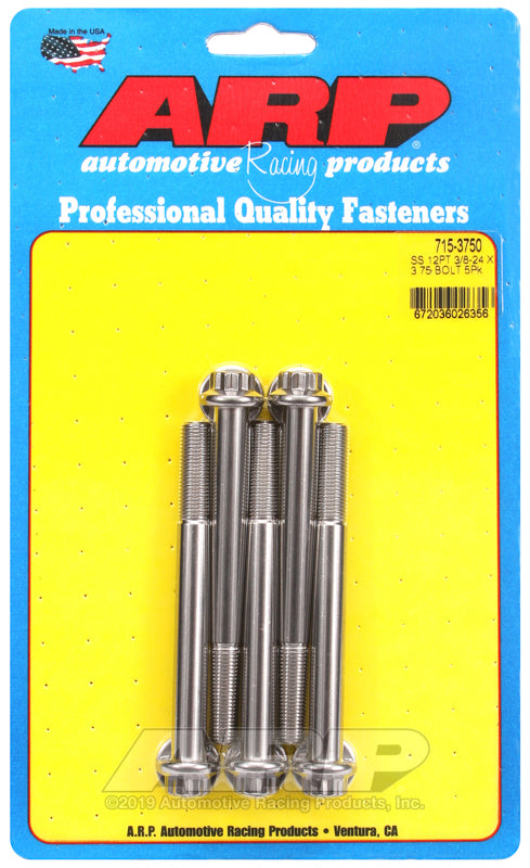 ARP 715-3750 3/8-24 X 3.750 12PT 7/16 Wrenching SS Bolts