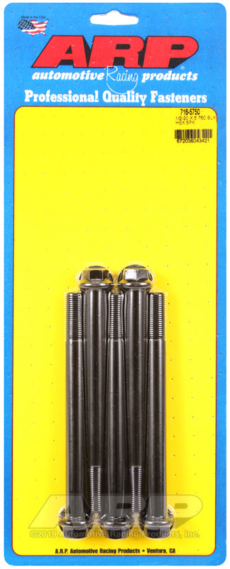 ARP 716-5750 1/2-20 X 5.750 Hex Black Oxide Bolts