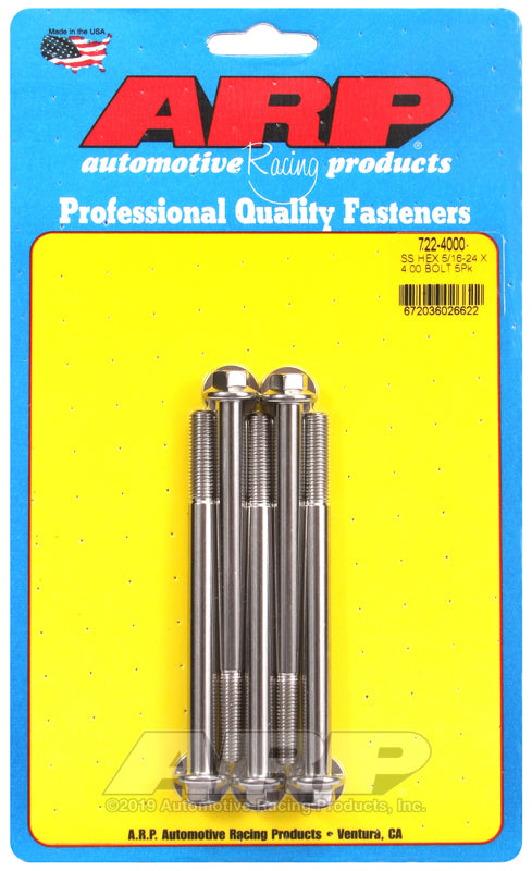 ARP 722-4000 5/16-24 X 4.000 Hex SS Bolts