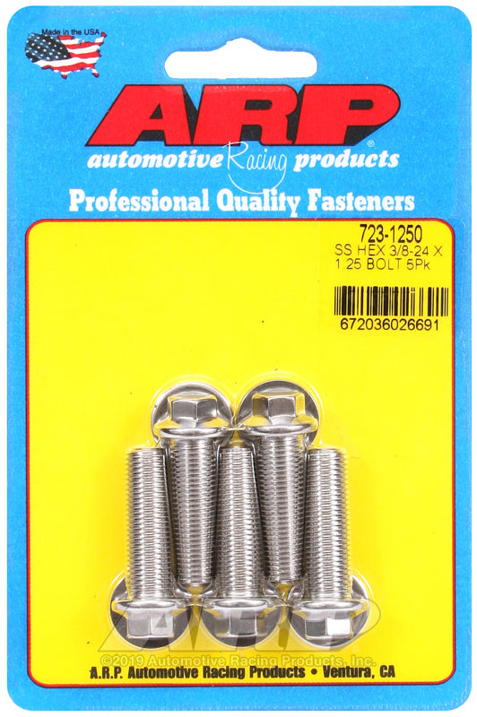 ARP 723-1250 3/8-24 X 1.250 Hex SS Bolts