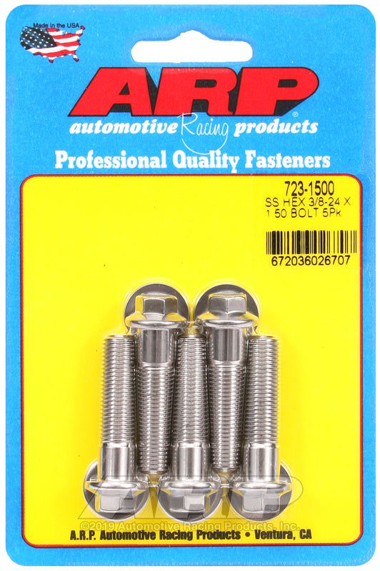 ARP 723-1500 3/8-24 X 1.500 Hex SS Bolts