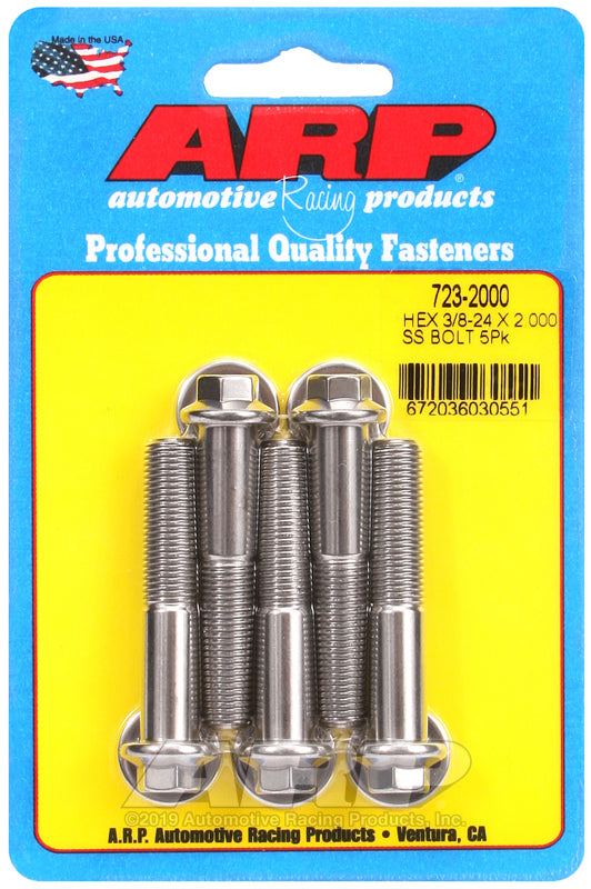 ARP 723-2000 3/8-24 X 2.000 Hex SS Bolts
