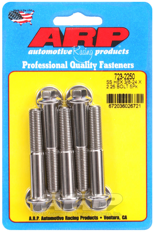 ARP 723-2250 3/8-24 X 2.250 Hex SS Bolts