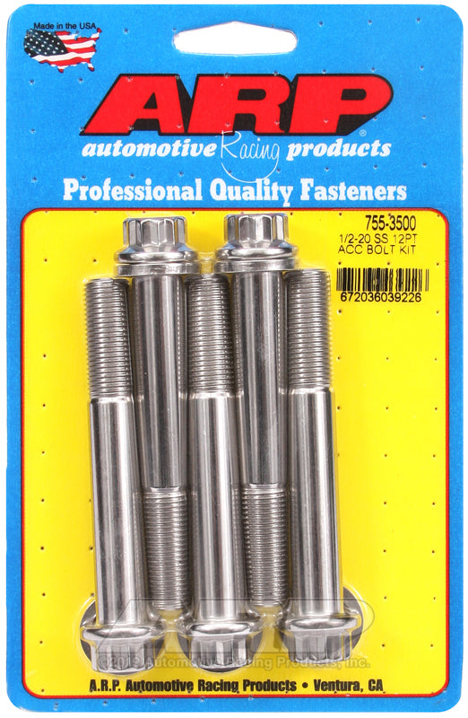 ARP 755-3500 1/2-20 X 3.500 12PT SS Bolts