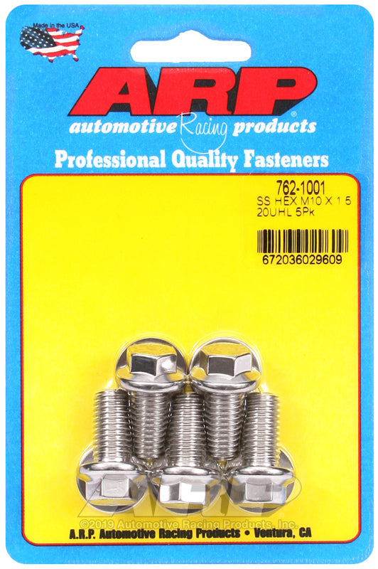 ARP 762-1001 M10 X 1.50 X 20 Hex SS Bolts