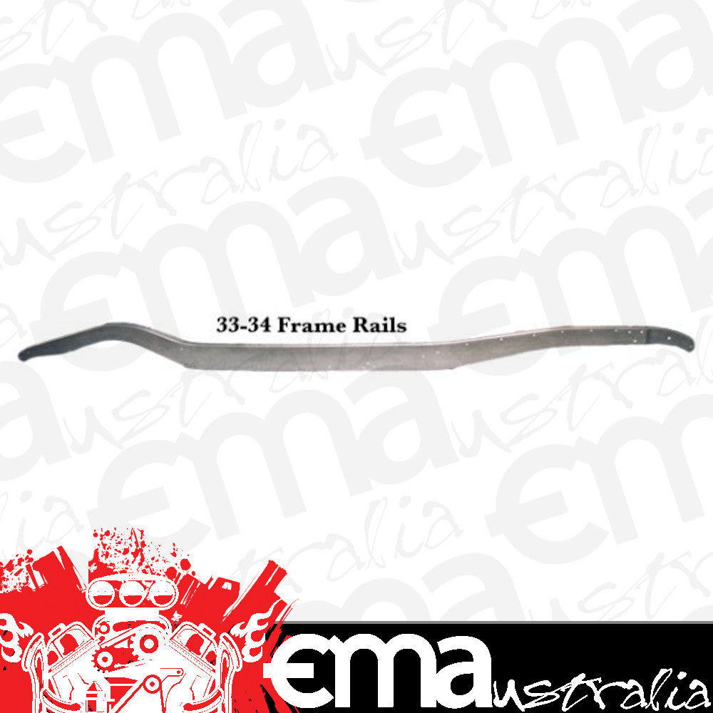 American Stamping Corporation ASC20134 Replacement 1933-34 Ford Stamped Steel Frame Rails 9" x 10" x 151" - 10 Gauge