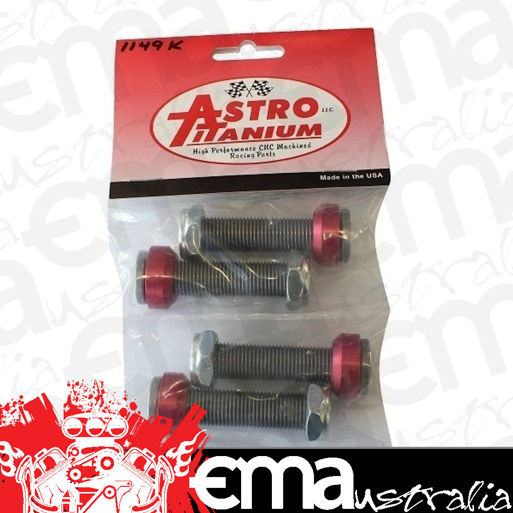Astro Titanium AST-1149 Steel Bolt Kit Button Head suit Draglink/Tie Rod Full Thread w/ Spacers