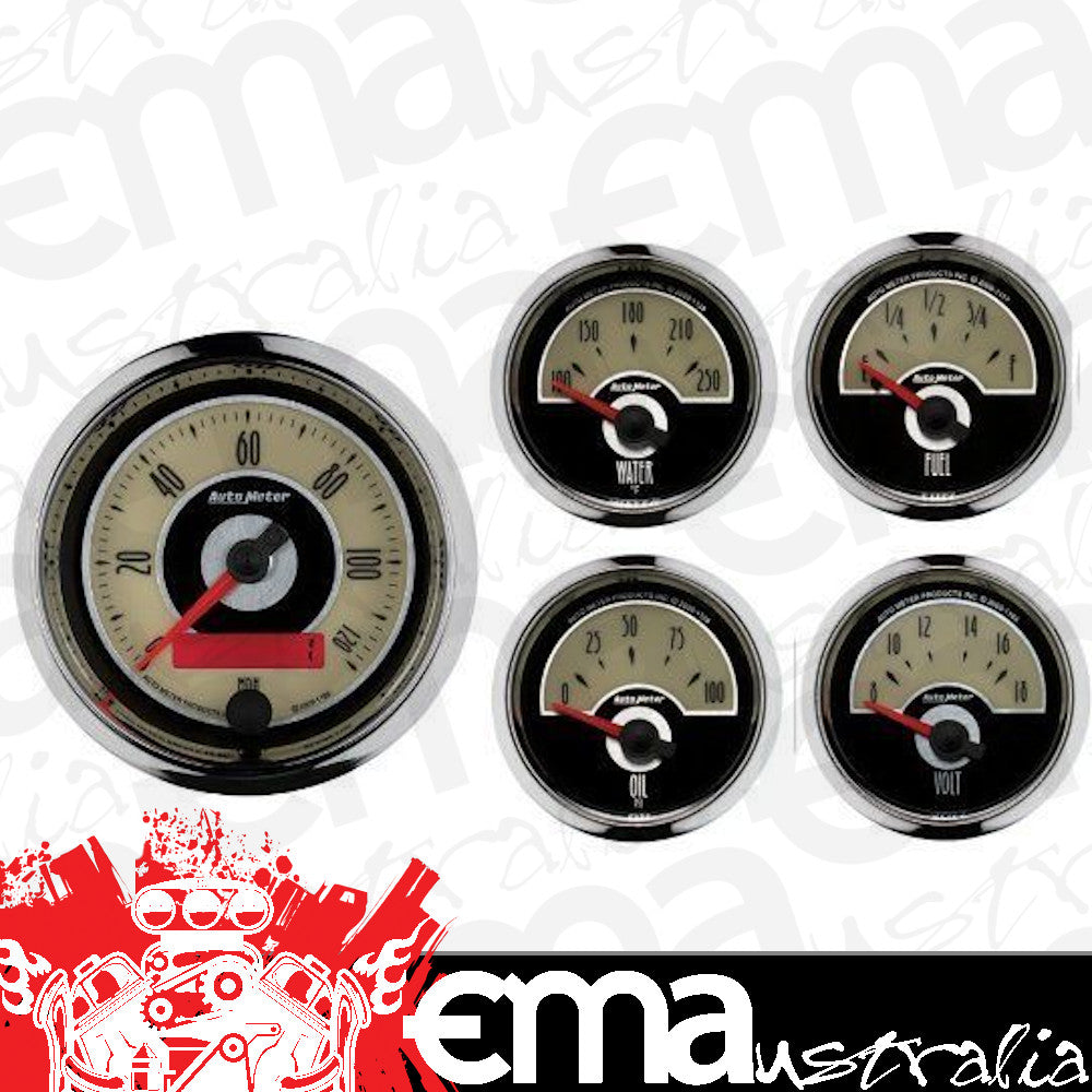 AutoMeter 1101 5 PC. GAUGE KIT, 3-3/8" & 2-1/16", ELEC. SPEEDOMETER, CRUISER