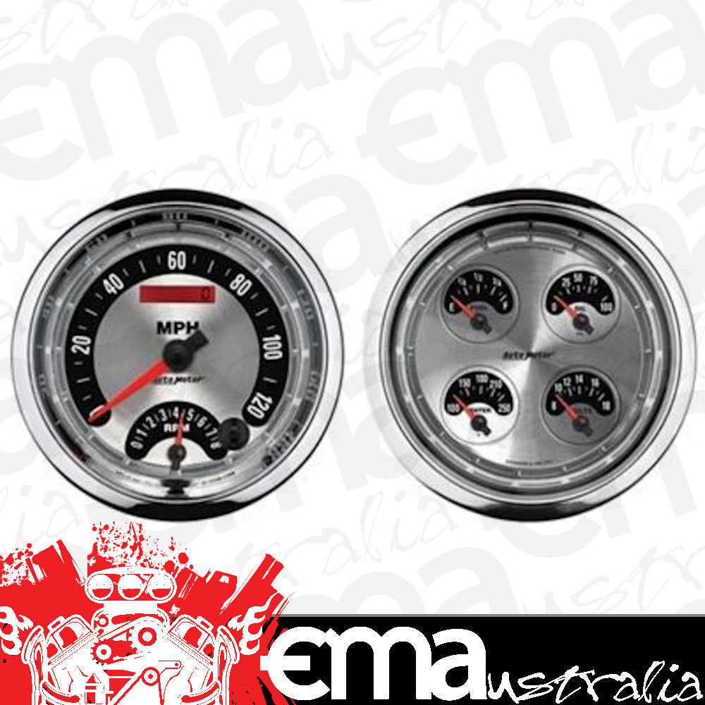 AutoMeter 1205 5" QUAD GAUGE, 8K RPM/120 MPH/100 PSI/100-250 F/8-18V/240-33 Ohm, AM MUSCLE