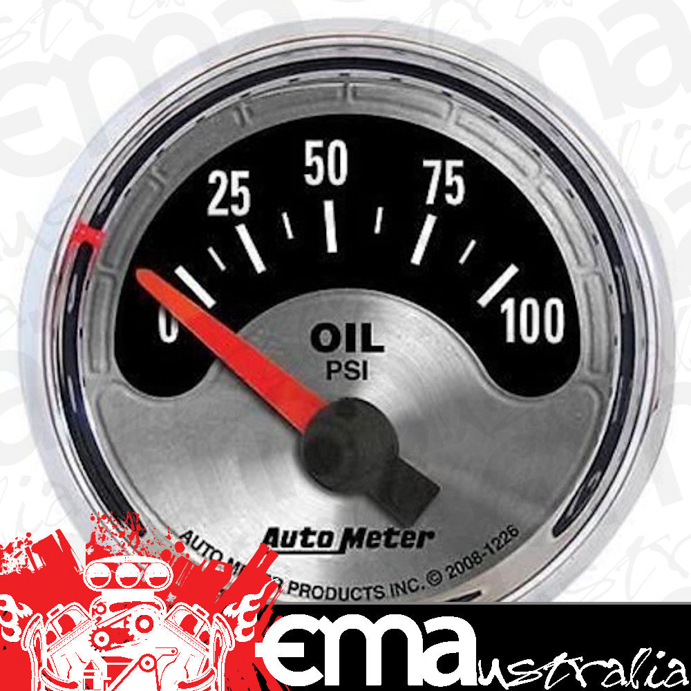AutoMeter 1226 2-1/16" OIL PRESSURE, 0-100 PSI, AMERICAN MUSCLE