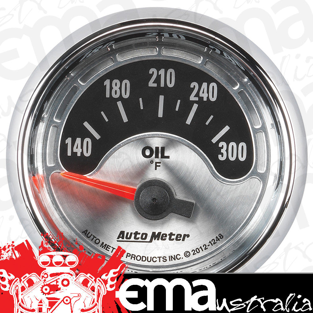 AutoMeter AU1248 American Muscle Oil Temperature Gauge 2-1/16" Short Sweep Elec 140-300????F
