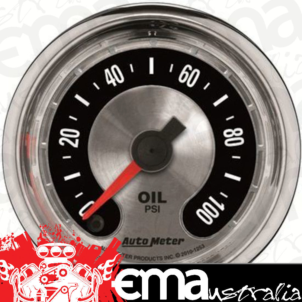 AutoMeter 1253 2-1/16" OIL PRESSURE, 0-100 PSI, AMERICAN MUSCLE