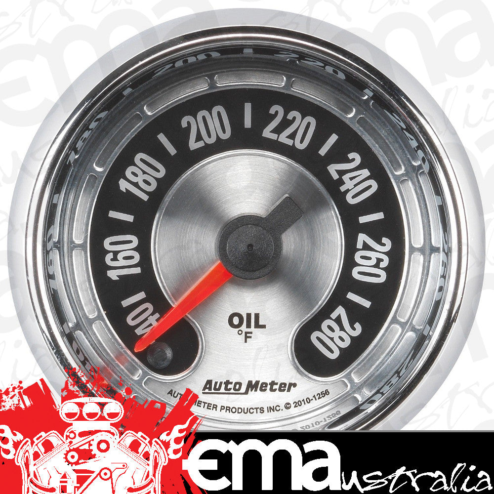 AutoMeter 1256 2-1/16" OIL PRESSURE, 140-280 F, AMERICAN MUSCLE