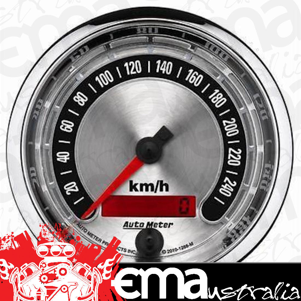 AutoMeter AU1288-M American Muscle 3-3/8" Elec In-Dash Speedo 0-260 KPH