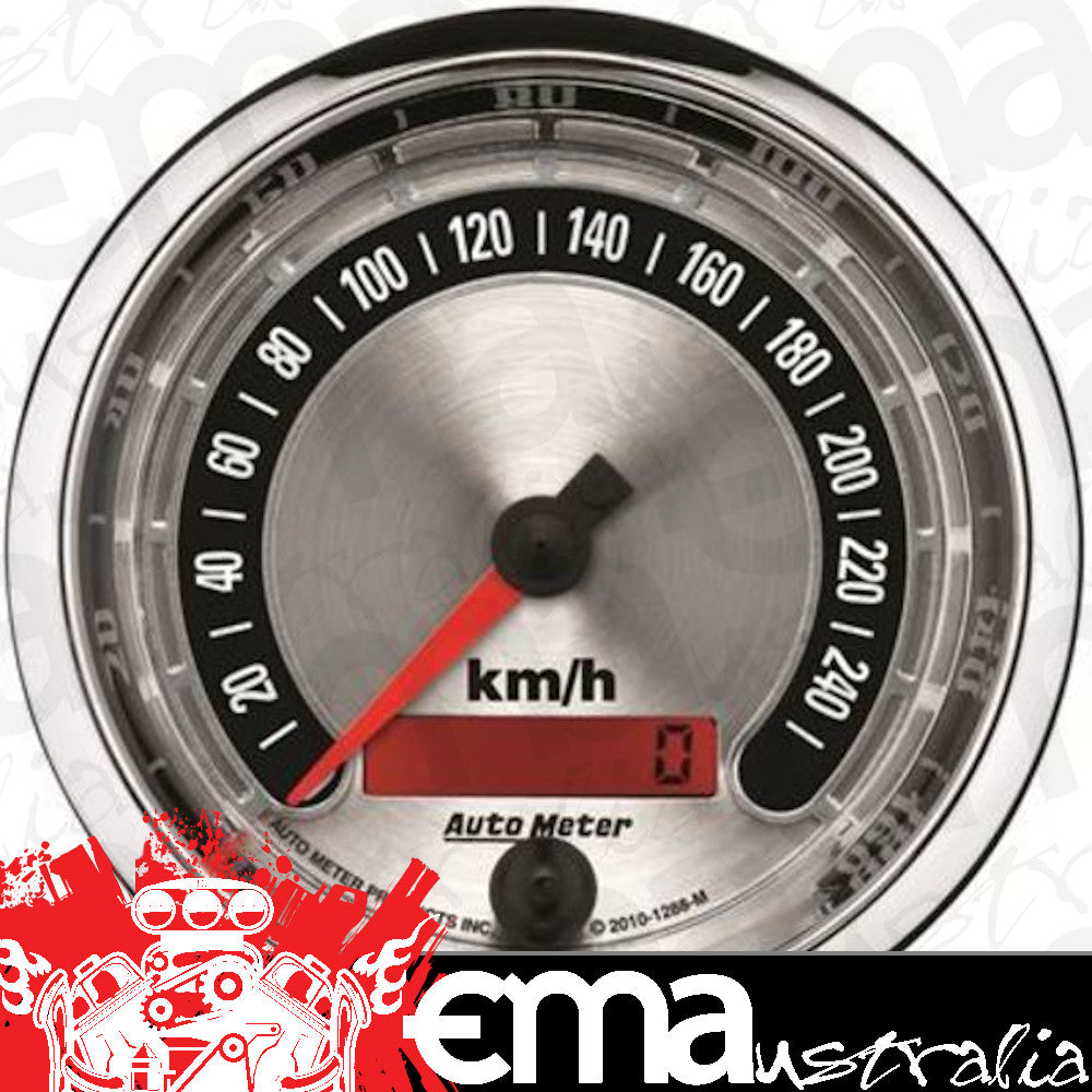 AutoMeter 1288-M 3-3/8" SPEEDOMETER, 0-260 KPH, AMERICAN MUSCLE