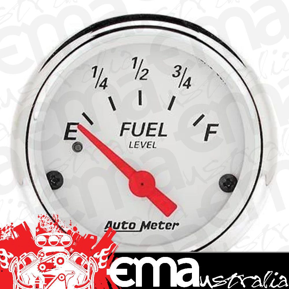 AutoMeter 1315 2-1/16" FUEL LEVEL, 0-90 Ohm, GM, ARCTIC WHITE