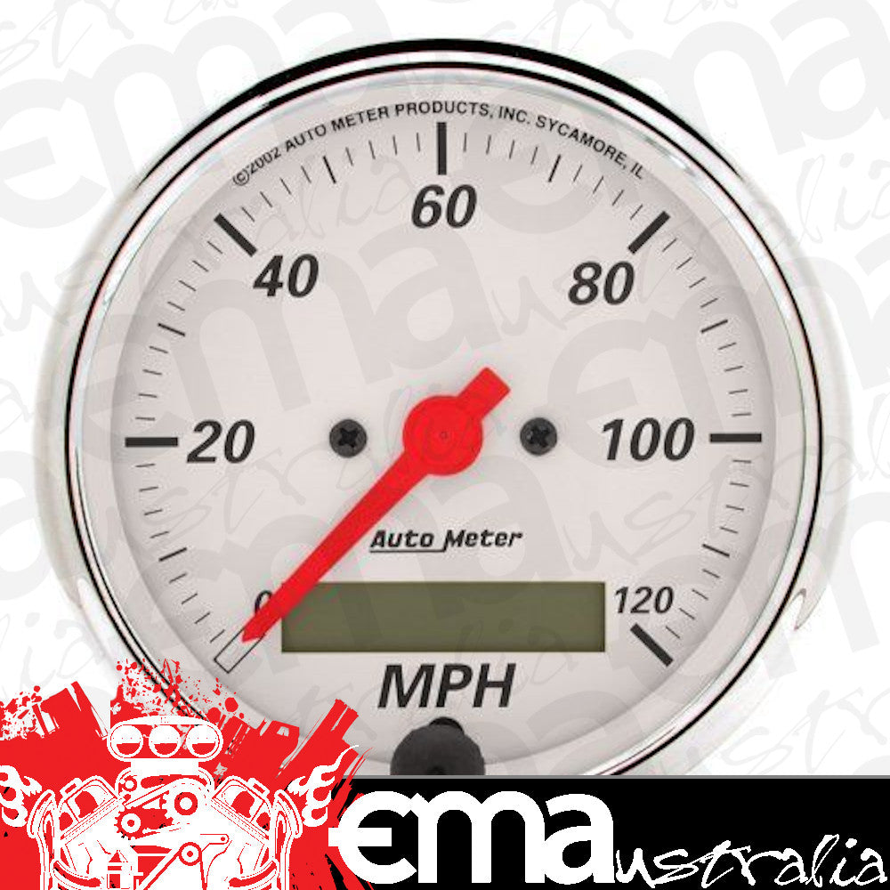 AutoMeter 1388 3-1/8" SPEEDOMETER, 0-120 MPH, ARCTIC WHITE
