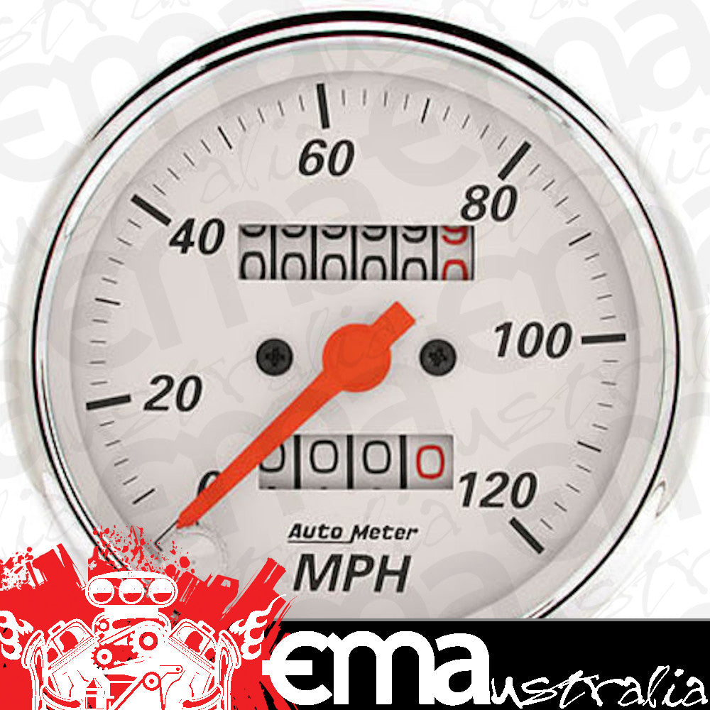 AutoMeter 1396 3-1/8" SPEEDOMETER, 0-120 MPH, ARCTIC WHITE