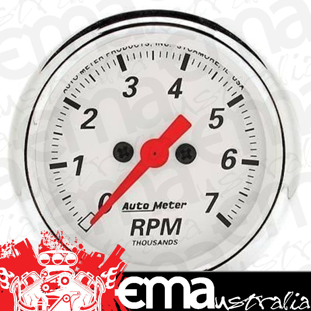 AutoMeter 1397 2-1/16" IN-DASH TACHOMETER, 0-7,000 RPM, ARCTIC WHITE