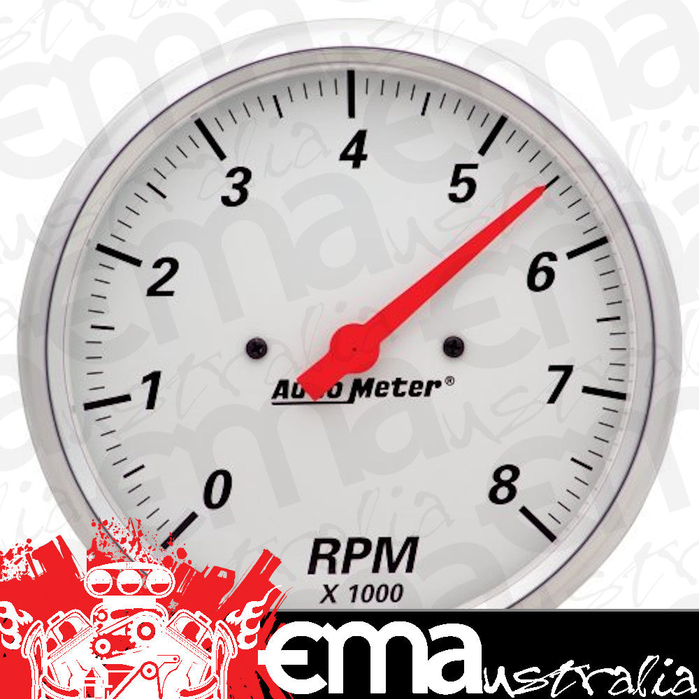 AutoMeter 1399 5" IN-DASH TACHOMETER, 0-8,000 RPM, ARCTIC WHITE
