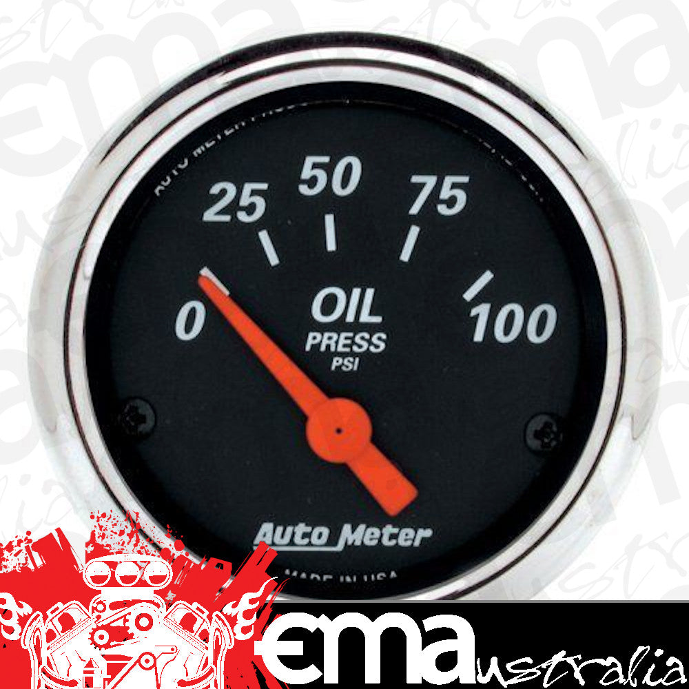 AutoMeter 1426 2-1/16" OIL PRESSURE, 0-100 PSI, DESIGNER BLACK