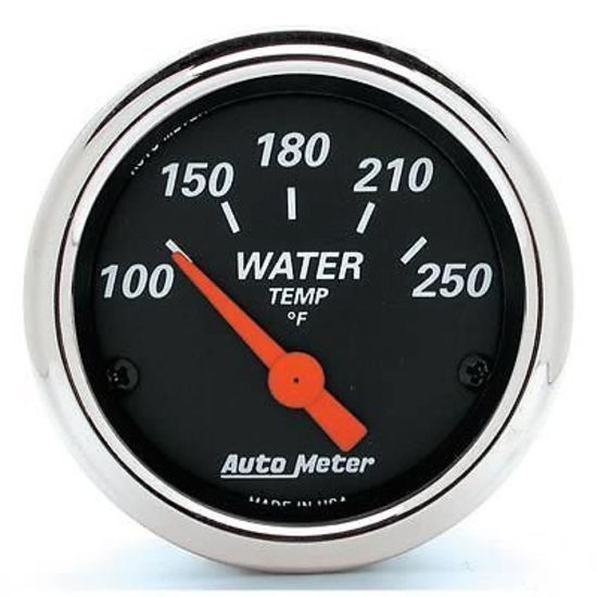AutoMeter AU1436 Designer Black 2-1/16 Elec Water Temp Gauge 100-250¶øF