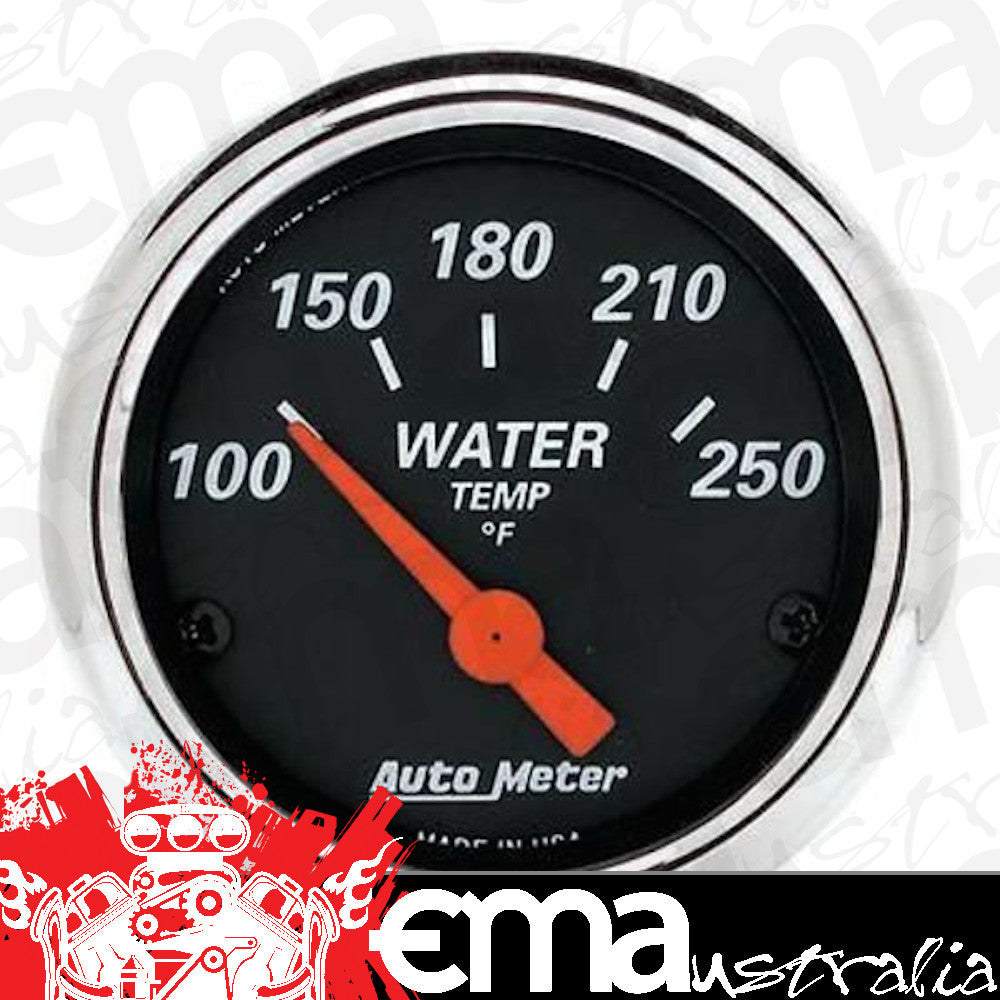 AutoMeter 1436 2-1/16" WATER TEMPERATURE, 100-250 F, DESIGNER BLACK
