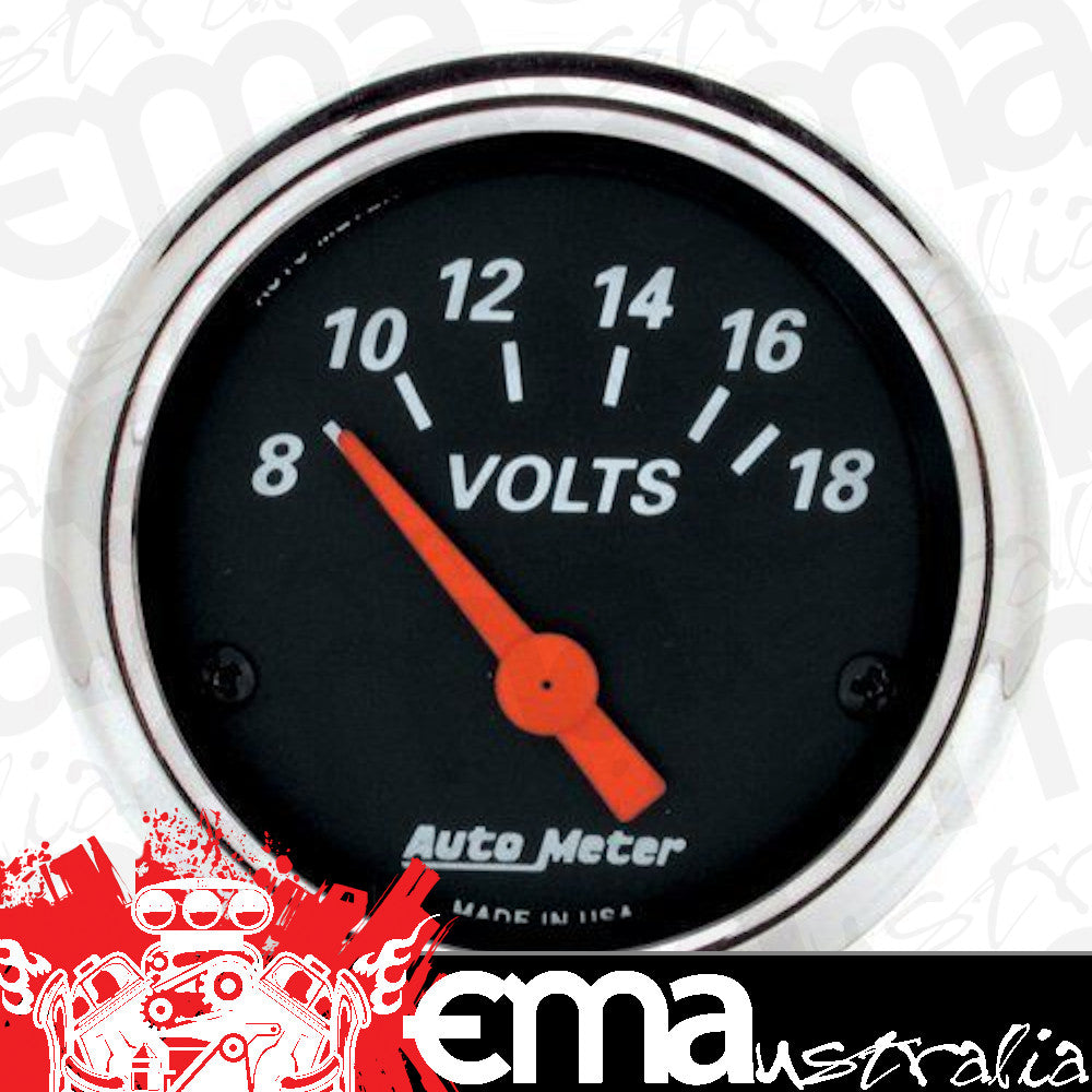 AutoMeter 1483 2-1/16" VOLTMETER, 8-18V, DESIGNER BLACK