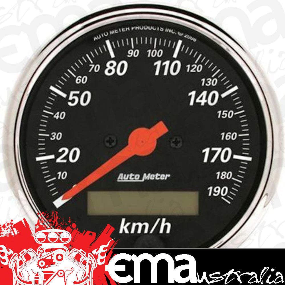 AutoMeter 1487-M 3-1/8" SPEEDOMETER, 0-190 KPH, DESIGNER BLACK