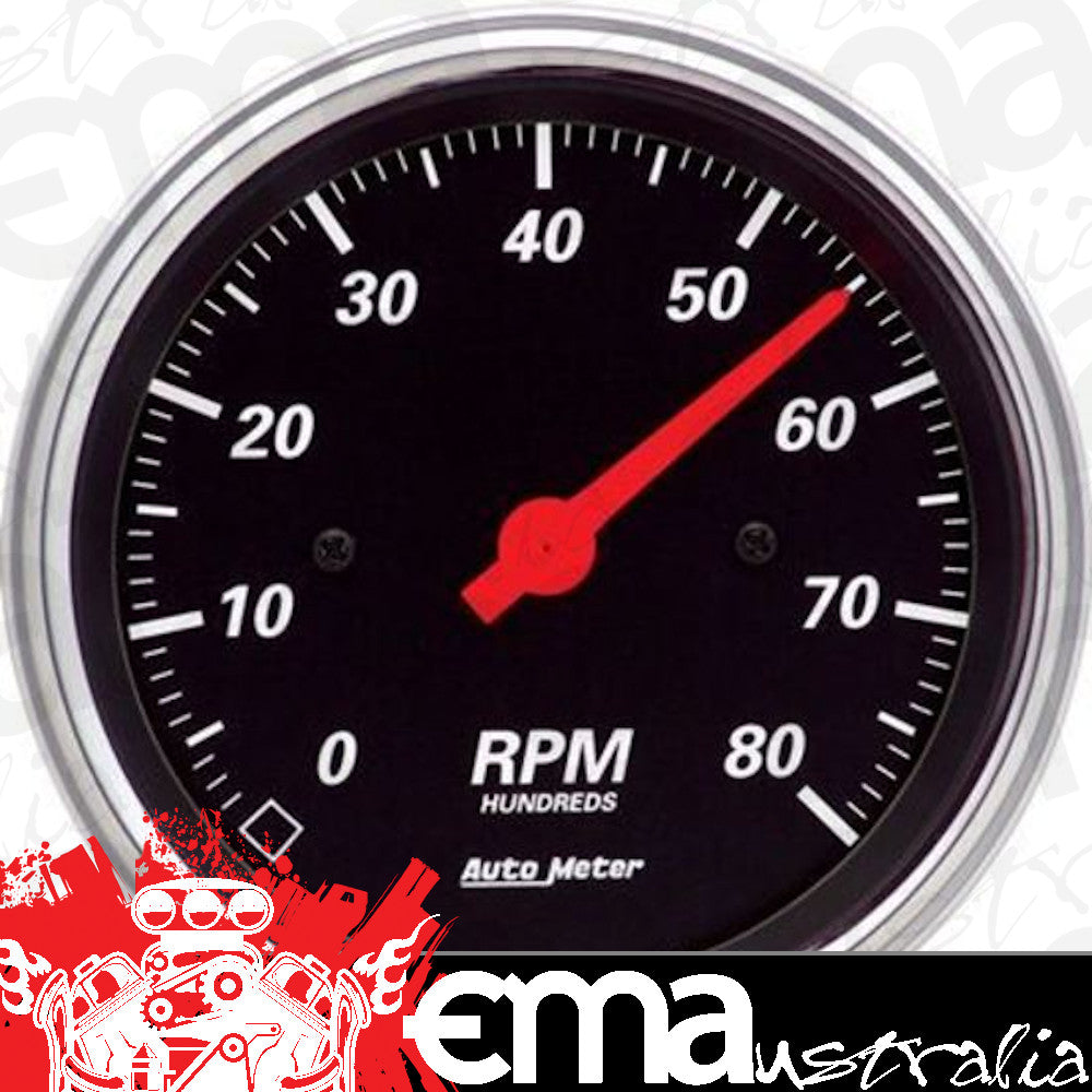 AutoMeter AU1490 Designer Black Tachometer 3-3/8" In-Dash Elec 0-8 000 RPM