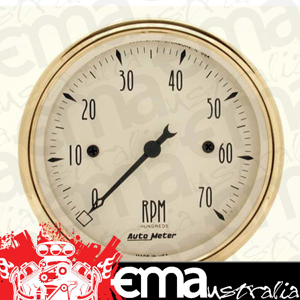 AutoMeter 1595 3-1/8" IN-DASH TACHOMETER, 0-7,000 RPM, GOLDEN OLDIES