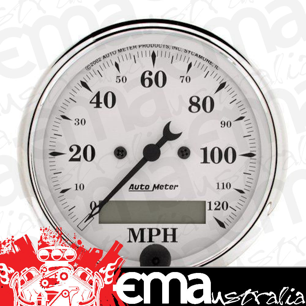 AutoMeter 1688 3-1/8" SPEEDOMETER, 0-120 MPH, OLD-TYME WHITE