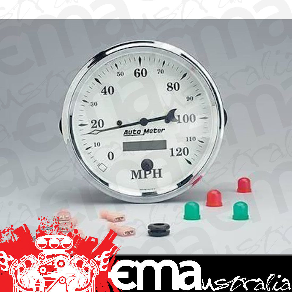 AutoMeter 1689 5" SPEEDOMETER, 0-120 MPH, OLD-TYME WHITE