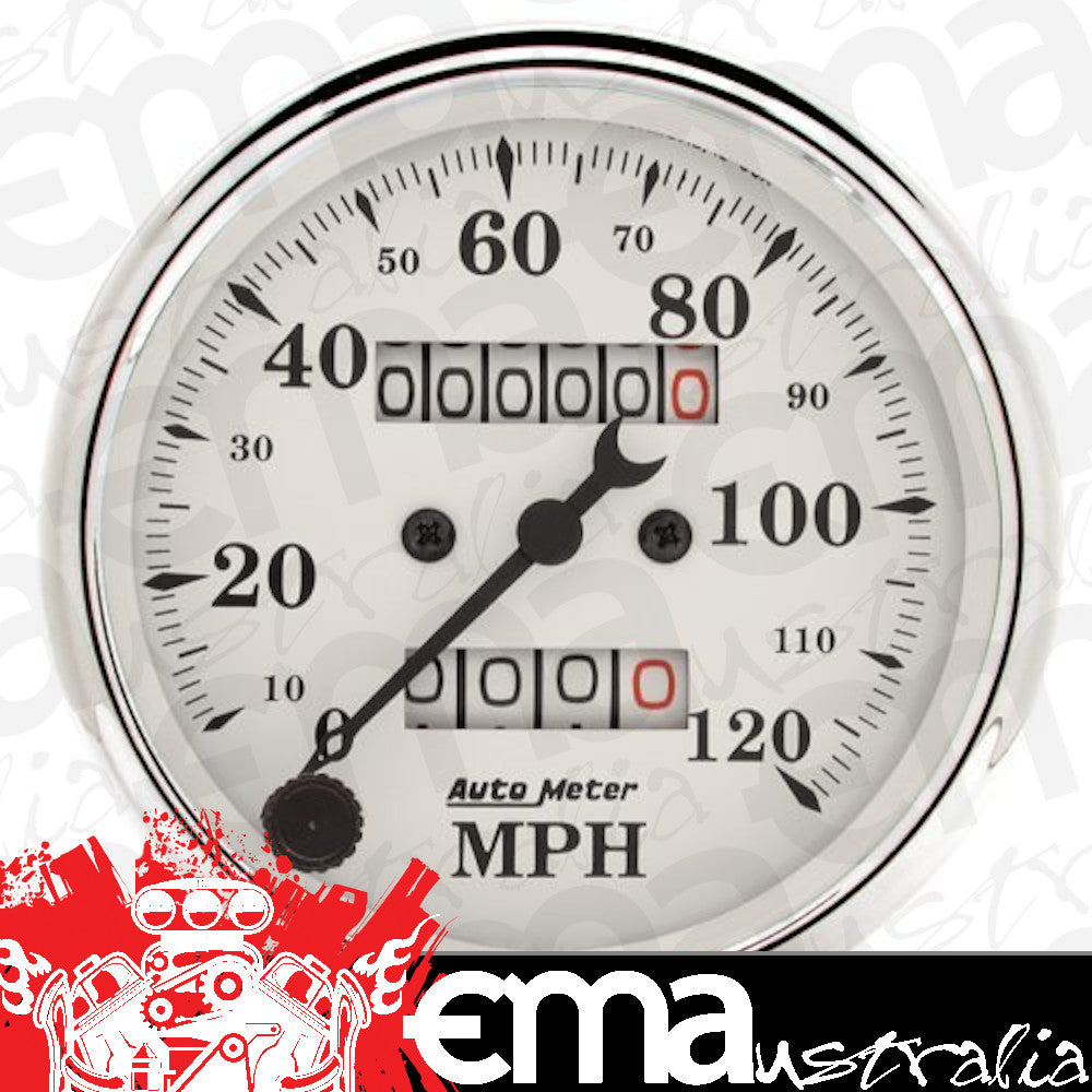 AutoMeter 1693 3-1/8" SPEEDOMETER, 0-120 MPH, OLD-TYME WHITE