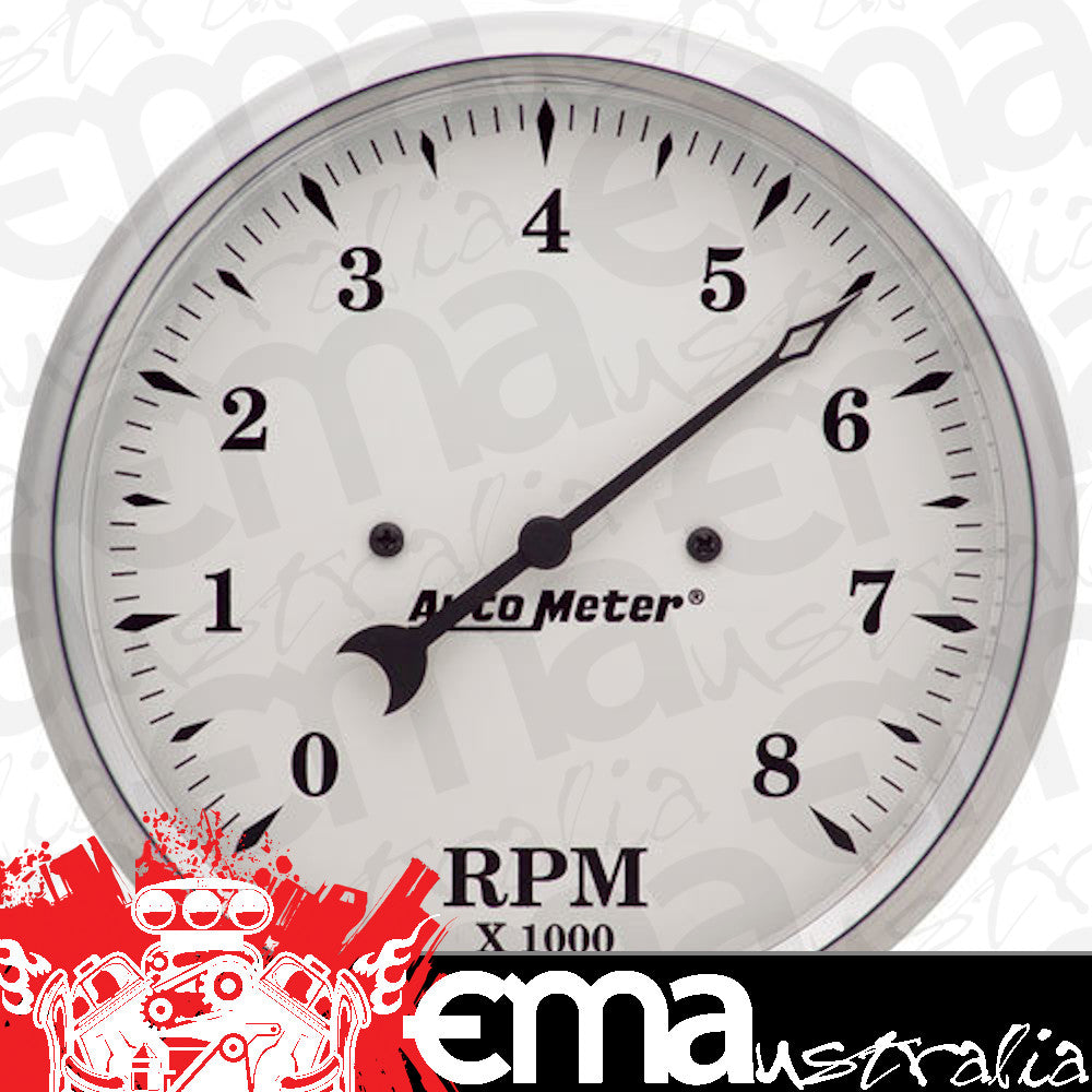 AutoMeter 1699 5" IN-DASH TACHOMETER, 0-8,000 RPM, OLD-TYME WHITE