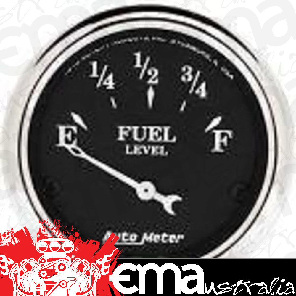 AutoMeter 1715 2-1/16" FUEL LEVEL, 0-90 Ohm, OLD TYME BLACK