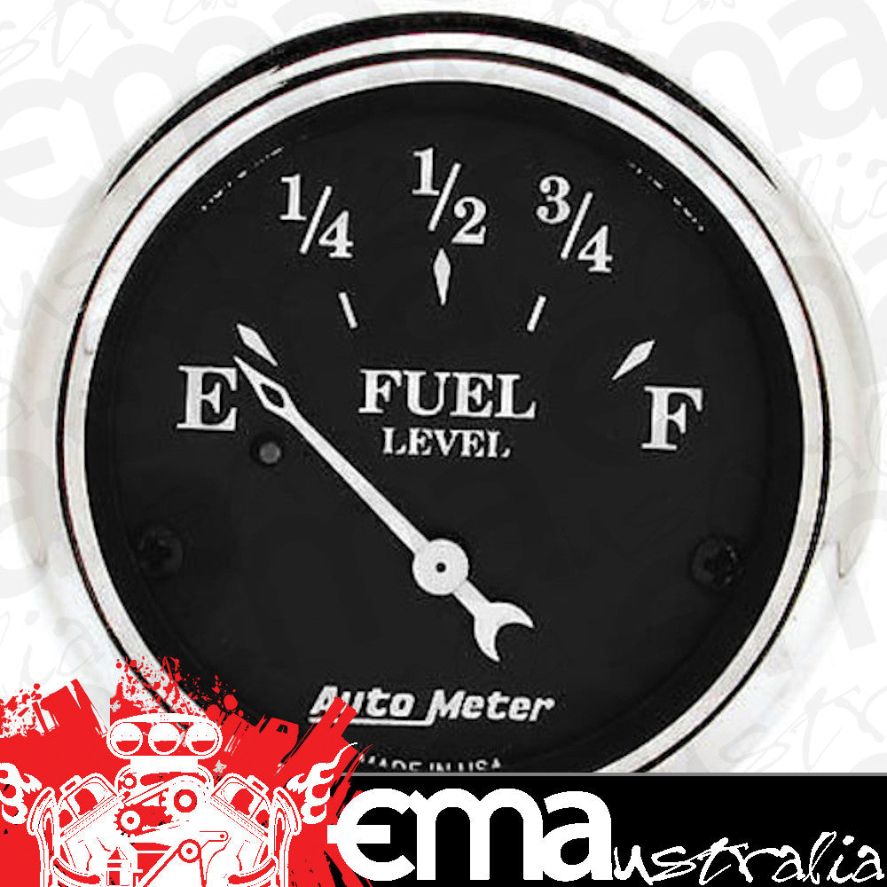 AutoMeter 1717 2-1/16" FUEL LEVEL, 240-33 Ohm OLD TYME BLACK
