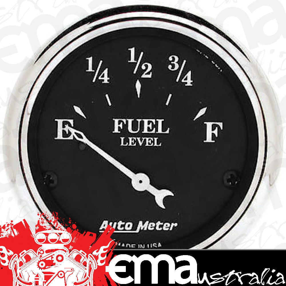 AutoMeter 1718 2-1/16" FUEL LEVEL, 0-30 Ohm, OLD TYME BLACK