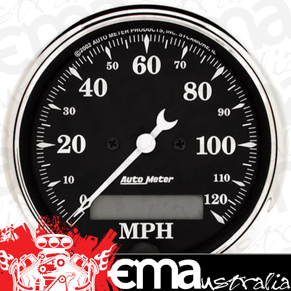 AutoMeter 1787 3-1/8" SPEEDOMETER, 0-120 MPH, ELEC., OLD TYME BLACK