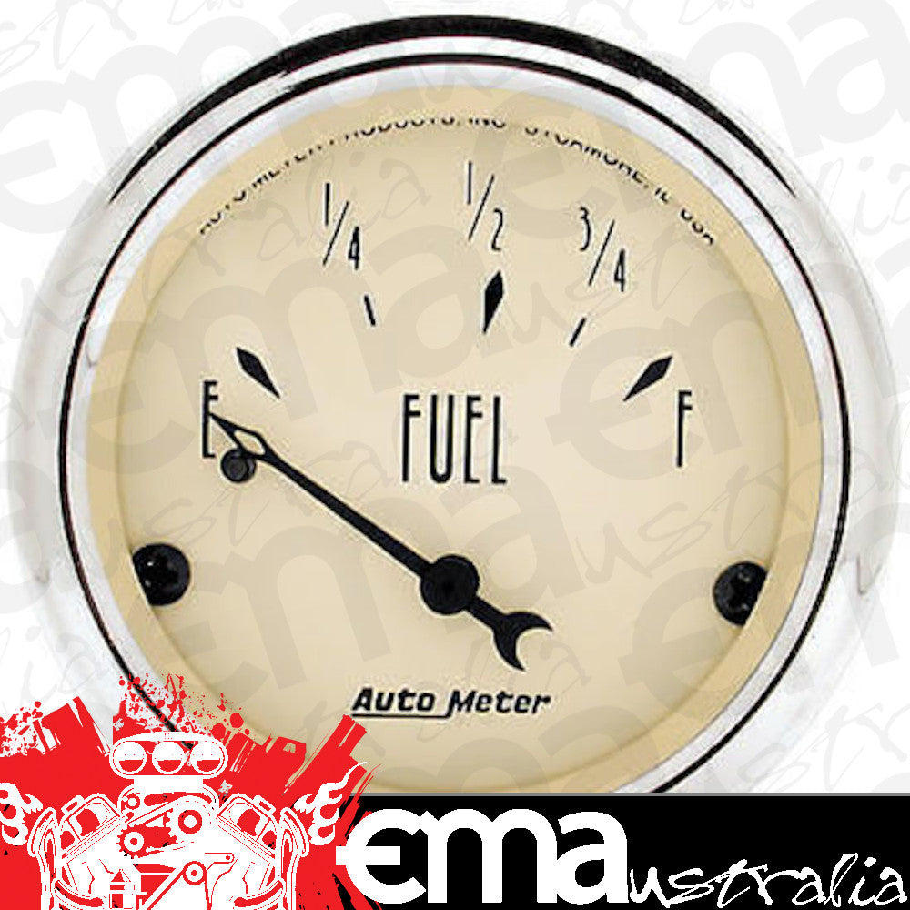 AutoMeter AU1816 Antique Beige 2-1/16" Elec Fuel Level Gauge 73 E /8-12 OHMS F