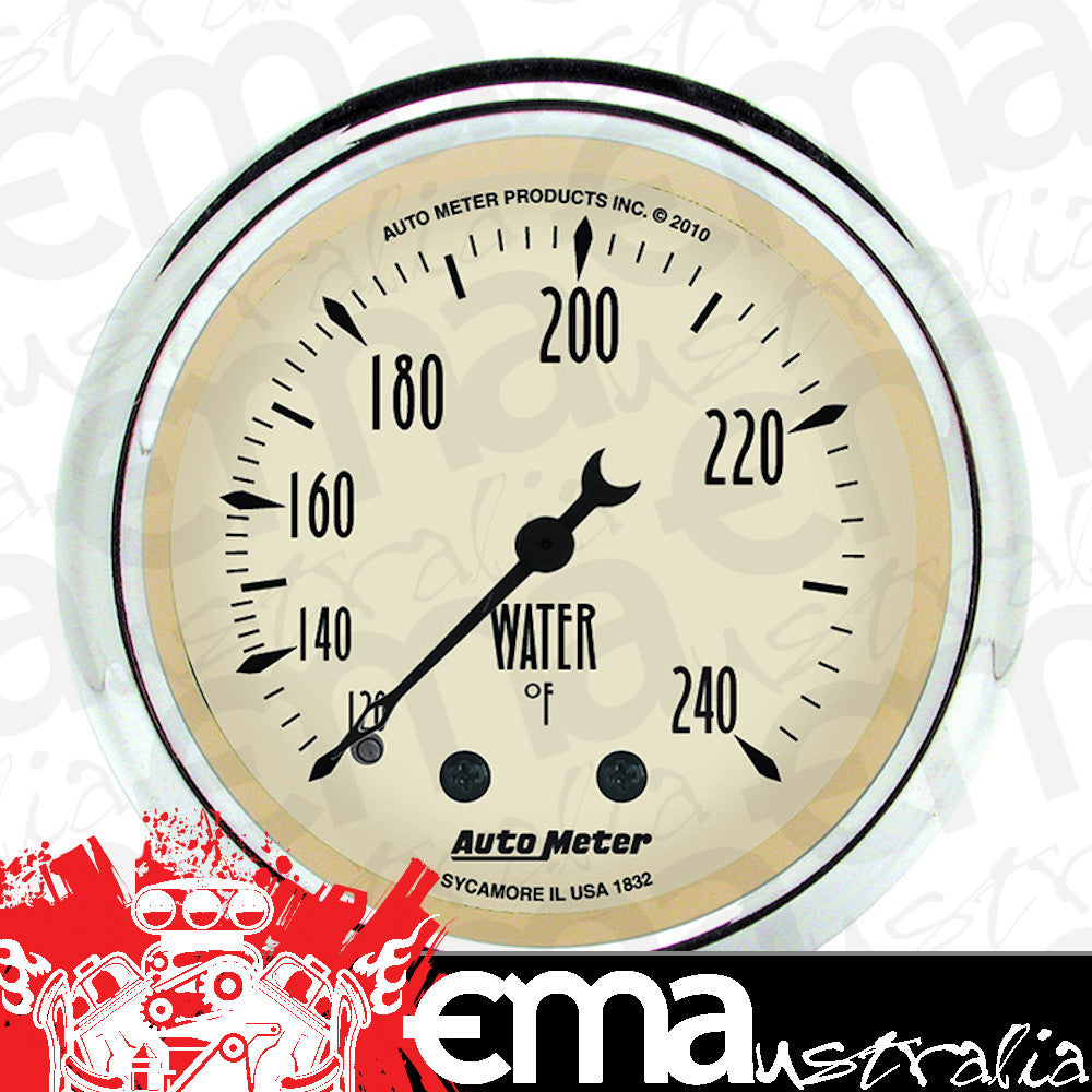 AutoMeter 1832 2-1/16" WATER TEMPERATURE, 120-240 F, ANTIQUE BEIGE