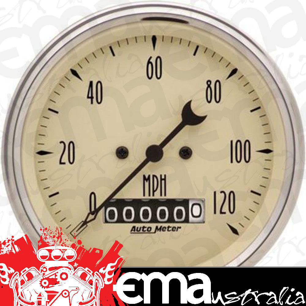 AutoMeter 1879 3-3/8" SPEEDOMETER, 0-120 MPH, ANTIQUE BEIGE