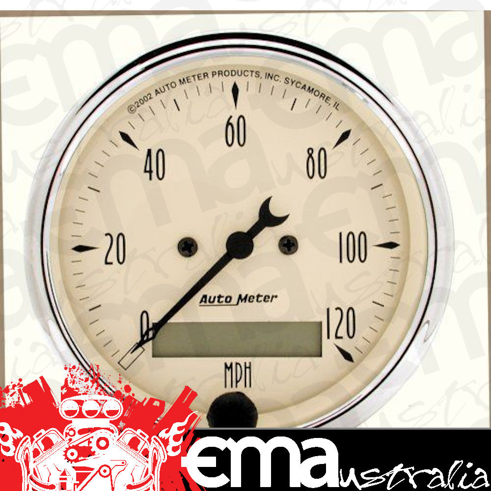 AutoMeter 1887 3-1/8" SPEEDOMETER, 0-120 MPH, ANTIQUE BEIGE