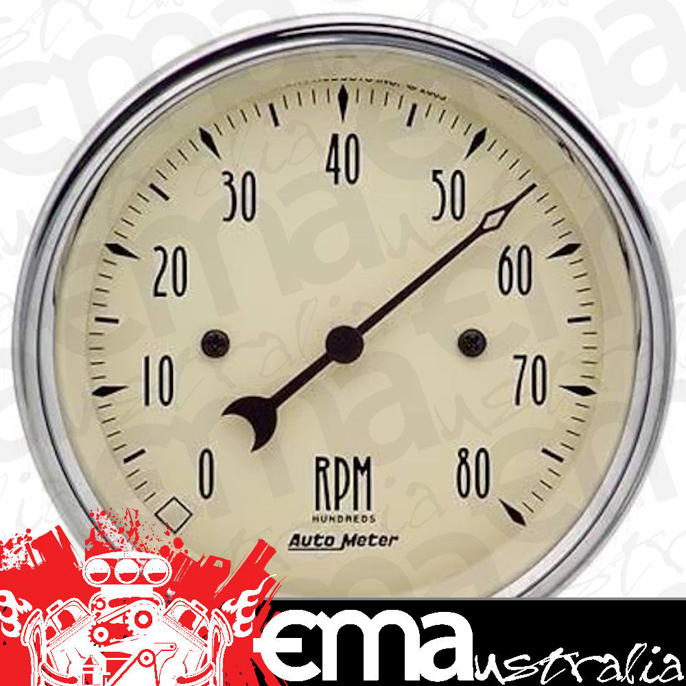 AutoMeter 1890 3-3/8" IN-DASH TACHOMETER, 0-8,000 RPM, ANTIQUE BEIGE